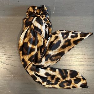 Leopard Print Scarf Scrunchie